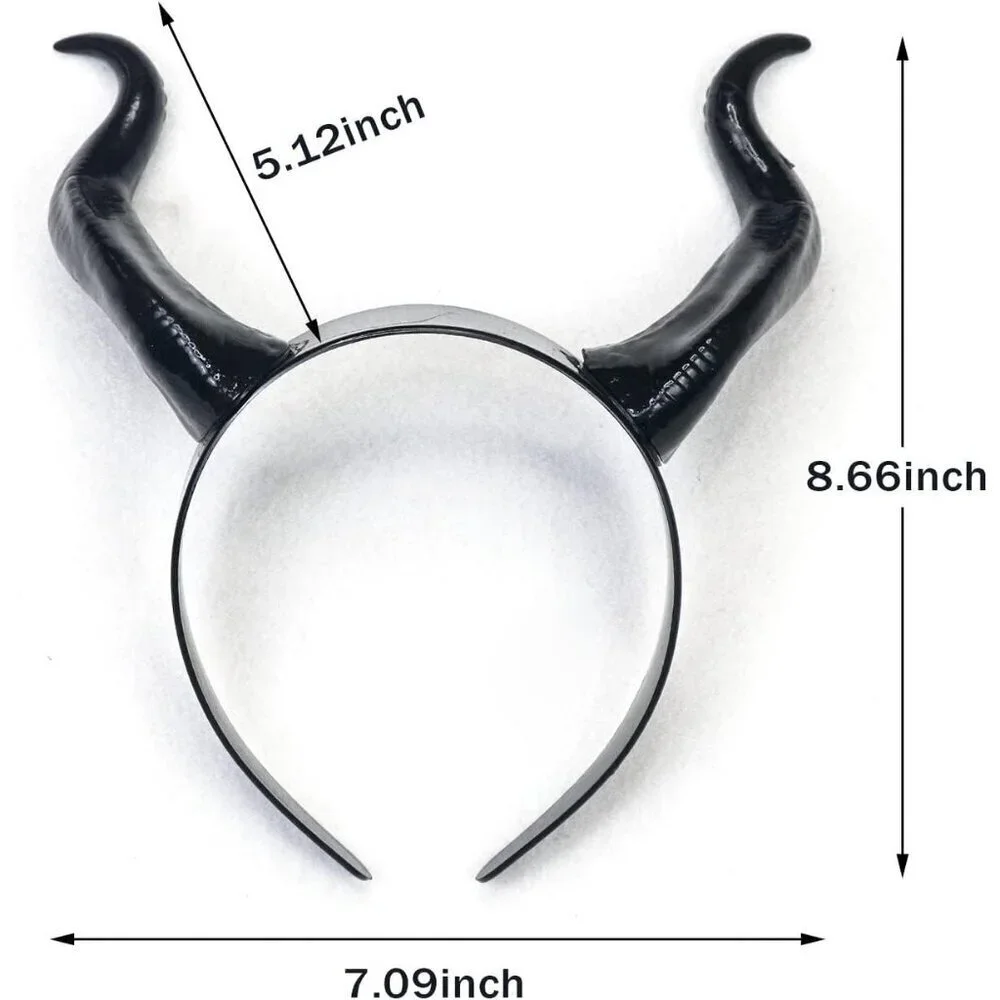 Gothic Maleficent Horns Headband Costume Accessory for Halloween and Cosplay